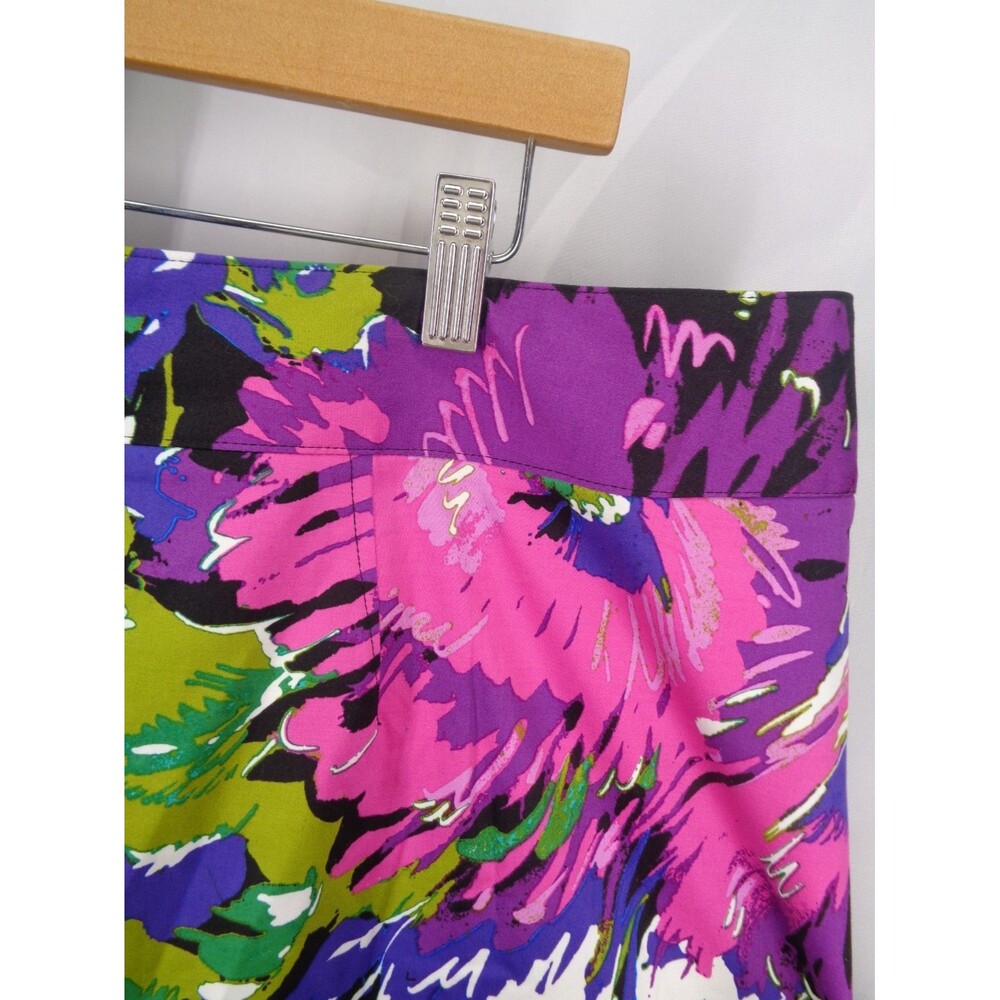 Lane Bryant Floral Skirt Plus Size 22 Black Pink Purple New - Picture 4 of 10
